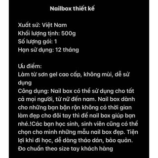 [ H141] Nailbox thiết kế thủ cônG