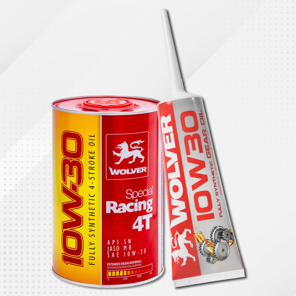 Combo nhớt + lap dành cho xe tay ga Wolver Special Racing 10w30 0.8L - Wolver 10w30
