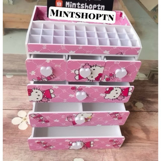 tủ đựng mỹ phẩm 5 tầng đặc biệt hello kitty