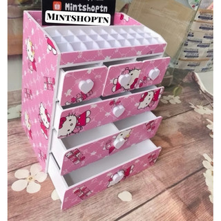 tủ đựng mỹ phẩm 5 tầng đặc biệt hello kitty