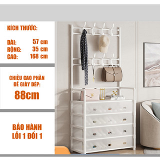 kệ để giày dép SIZE TO 77CM  KHUNG THÉP có nắp đậy 4/5 tầng giá để giày dép  có móc treo tiên lợi