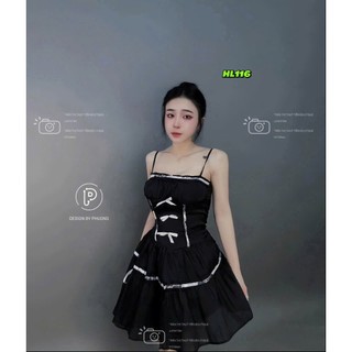 Đầm voan cát 2 lớp dày xinh GB16092 mới