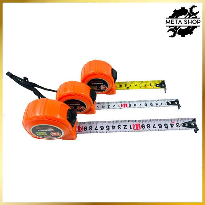 Thước Kéo Cuộn Kapusi Japan K-2501 (3m,5m, 7m, 10m) - Chính Hãng, Màu Cam Trắng