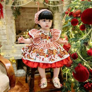  Váy Lolita GS Đỏ Phối Caro Cam Cho Bé Gái Kèm Cài Và Chip 3-12 Kg,Váy Cho Bé Gái Đầy Tháng Sinh Nhật Dự Tiệc 