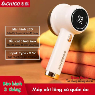   Bảo hành 12T  Máy Cắt Lông Xù Quần Áo CHIGO Không Dây Màn Hình LED Điện Tử 3 Tốc Độ Quay Công Suất Mạnh Mẽ Tiện Lợi.. 