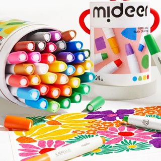  BỘ MÀU SÁP LỤA MIDEER CAO CẤP CHO BÉ SỬ DỤNG TẨY RỬA ĐƯỢC NGUYÊN LIỆU AN TOÀN CHO BÉ - SILKY CRAYON WASHABLE 