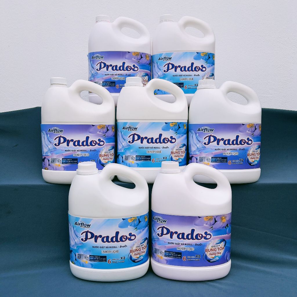 COMBO 7 CAN Nước giặt Prados - Nước giặt xả 2 trong 1 - Nước giặt hương nước hoa - Thể tích 1,7 L