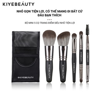 Bộ 5 Cọ Trang Điểm Mini KIYEBEÁUTY Mềm Mại Tiện Lợi Kèm Túi Đựng