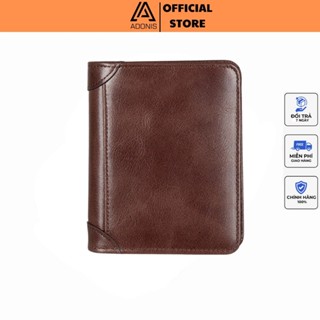 ví nam Adonis AD01 bóp da bò cao cấp thiết kế dáng đứng nhiều ngăn đựng tiền đựng thẻ bảo hành 06 tháng chính hãng