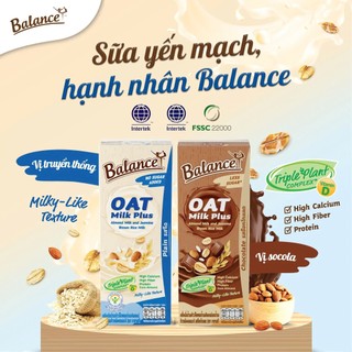 Sữa hạt ngũ cốc/ yến mạch hạnh nhân 4Care Balance Cereal Drinks hộp 180ml