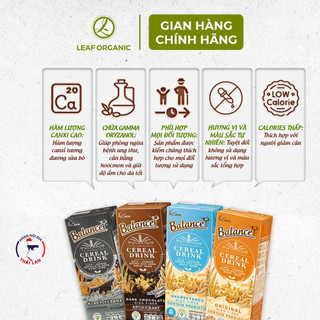 Sữa hạt ngũ cốc/ yến mạch hạnh nhân 4Care Balance Cereal Drinks hộp 180ml