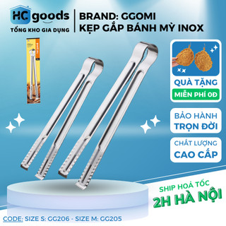 Kẹp gắp bánh mỳ thực phẩm thức ăn đa năng inox GGOMI GG205 GG206 xuất xứ Hàn Quốc