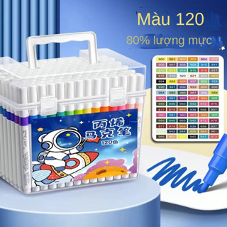 Bút Đánh Dấu Acrylic Dung Tích Lớn 120 Màu Bút Màu Nước Trọn Bộ Bút Màu Nhiều Màu Cho Học Sinh
