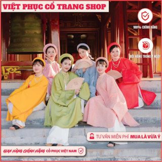 Áo tấc cổ phục việt nam, áo ngũ thân tay thụng nữ vải lụa tây thi | Việt phục cổ trang shop