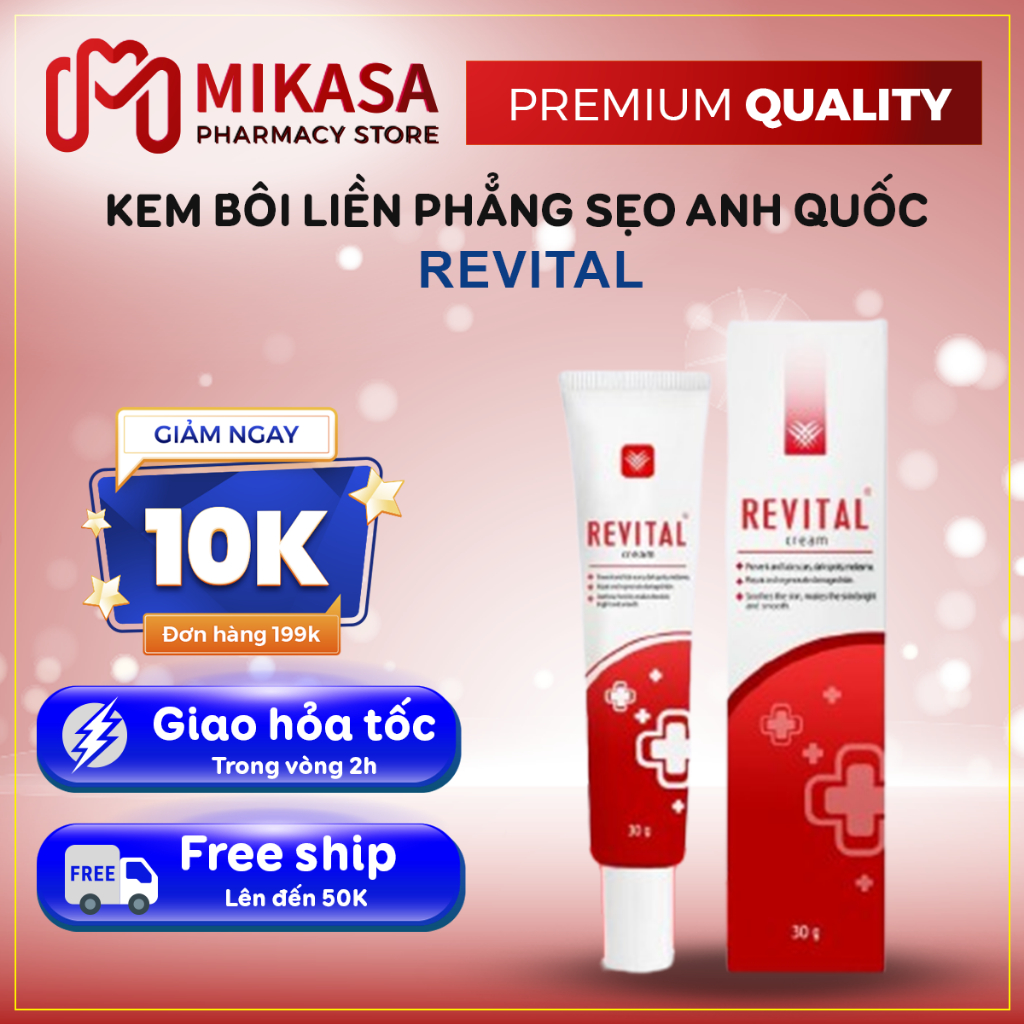Kem Liền Phẳng Sẹo REVITAL, Gel Sẹo REVITAL Làm Mờ Liền SẹoThâm, Sẹo Lồi, Sẹo Rỗ, Sẹo Lõm, Sẹo Thâm