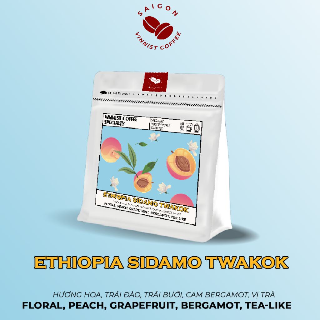 [Đặc Biệt] Cà phê Arabica Ethiopia Sidama Twakok G1