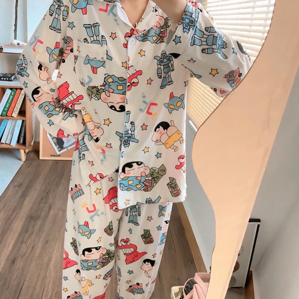 Bộ đồ ngủ pijama mặc cho nữ,Dài Dài ,Đồ ngủ nữ, Đồ bộ mặc nhà,sét bộ pijama mặc nhà SHIN 3