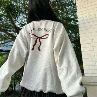 Áo nỉ Sweeter nam nữ in NƠ ROSE in 2 mặt siêu đẹp Haiphuc TH6