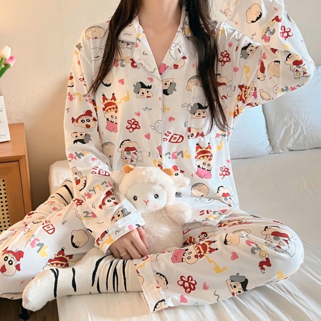 Bộ đồ ngủ pijama mặc cho nữ,Dài Dài ,Đồ ngủ nữ, Đồ bộ mặc nhà,sét bộ pijama mặc nhà SHIN 6