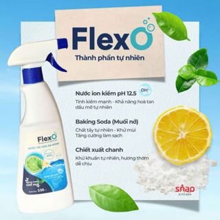 Nước tẩy rửa dầu mỡ FlexO, cặn bám lâu ngày trên bếp từ, hút mùi, lò nướng, lò vi sóng FlexO 500ml. Sạch trong 3 phút
