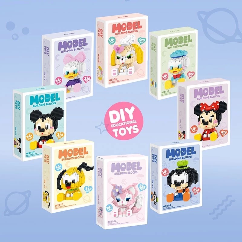 Bộ Mô Hình Đồ Chơi Lắp Ráp Xếp Hình 3D Cao Cấp Hoạt Hình Mini Đáng Yêu Cho Bé - Phát Triển Kỹ Năng Sáng Tạo 89042