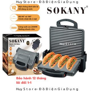 Máy kẹp nướng ép bánh mỳ  SK-855 chuẩn cao cấp , Máy kẹp nướng ép bánh mỳ  SK-855 Huy store