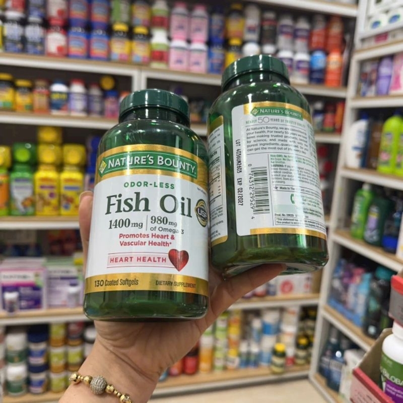 Dầu cá Nature’s Bounty Fish Oil 1400mg 130vien của Mỹ