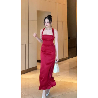 Đầm lụa đan dây(có mút)