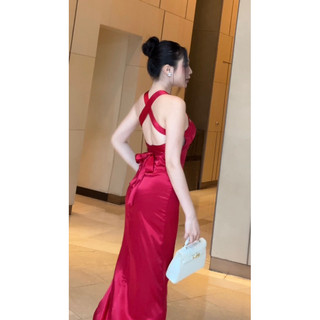Đầm lụa đan dây(có mút)