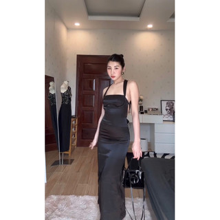 Đầm lụa đan dây(có mút)