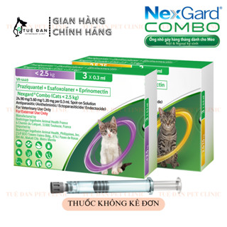  NexGard COMBO - Nhỏ gáy phòng & trị nội ngoại kí sinh dành cho Mèo - 1 tuýp lẻ 