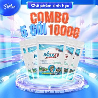 Max68 Max Biotech Combo 5 túi Vi Sinh Siêu Tăng Trưởng Thuỷ Sản - 1000g