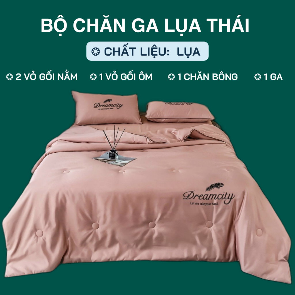 Bộ Chăn Ga Gối Đệm Cotton Lụa Tencel Drap Giường Cao Cấp Bo Chun Drap Anna Nguyen Bedding