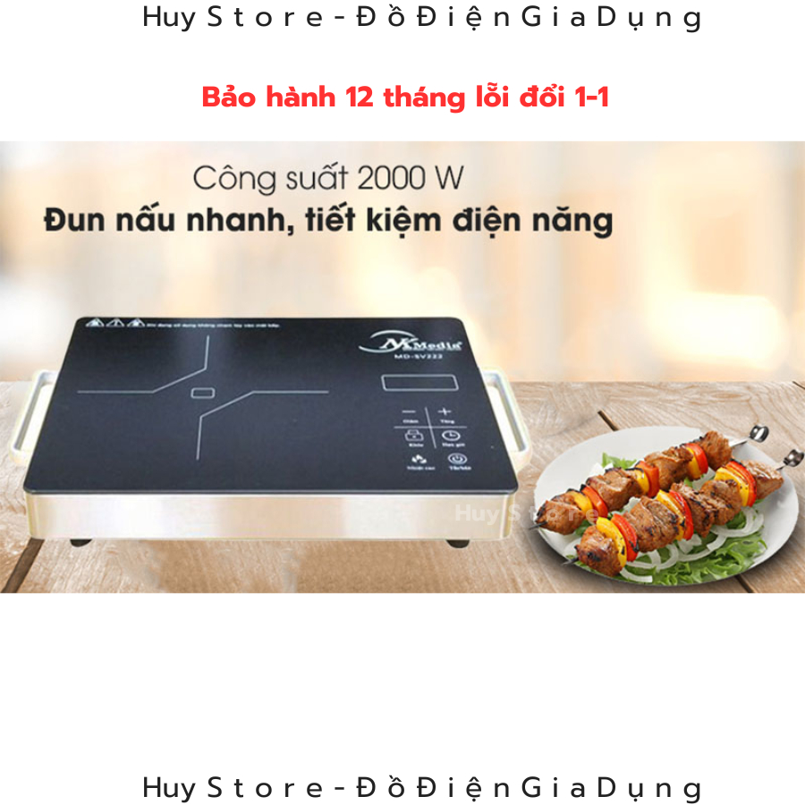 Bếp hồng ngoại NK MEDIA MD SV222 Điện từ cao cấp , Bếp Từ Cảm Ứng Đa Năng Mặt kính chịu lực chịu sốc