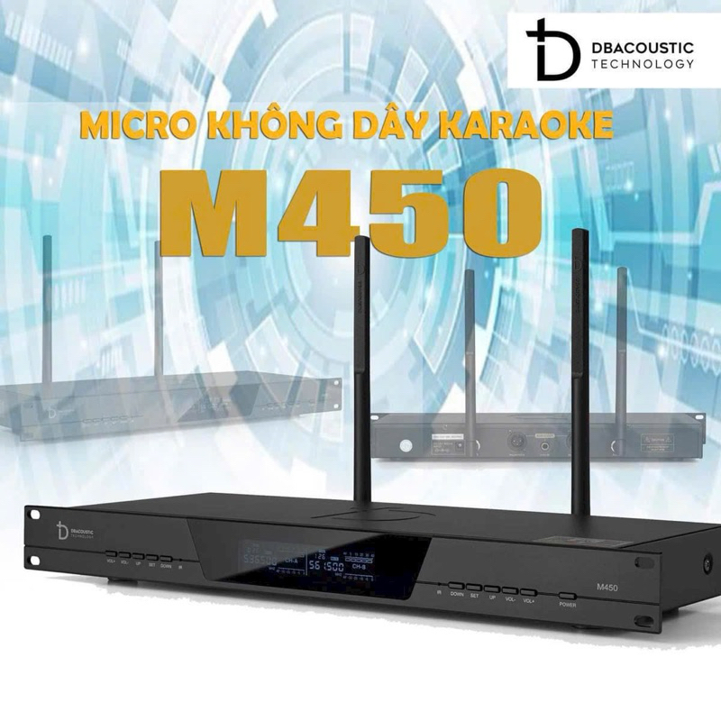 Micro Karaoke Không Dây Thế Hệ Mới dBacoustic M450, Hàng Chính Hãng SAL, Bảo Hành 12 Tháng