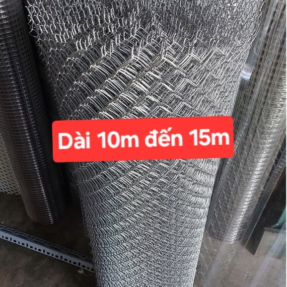 (10m_15m) Khổ 1m, khổ 1,2m lưới sắt B20 lưới mắt cáo làm hàng rào,lưới quây chuồng gà vịt vật nuôi