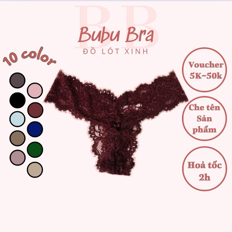 Quần Lót Nữ Ren lọt khe hoa văn chữ T, nội y quyến rũ sexy mềm mại thoáng mát( Q.ren T)