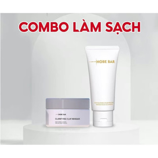 Combo Mặt Nạ Đất Sét 55G + Sữa Rửa Mặt 50ML HOBEBAR Làm Sạch Sâu Lỗ Chân Lông Cấp Ẩm Cho Làn Da Chắc Khỏe