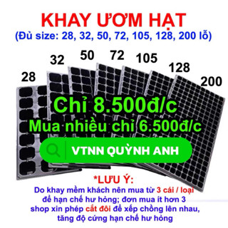 Khay ươm , vỉ ươm hạt giống 28 lỗ, 32 lỗ, 50 lỗ, 72 lỗ, 105 lỗ, 128 lỗ, 200 lỗ (Mua SLL giá tốt) Sĩ chỉ từ 6000₫