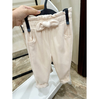  Quần Nỉ Bé Gái Dáng Paper Nơ Kem GÊ 