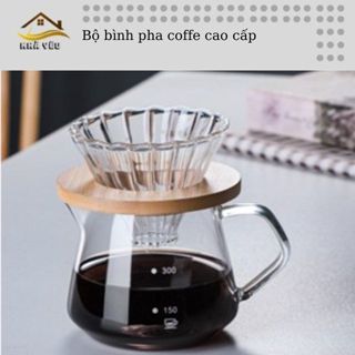 Bộ bình và phễu  pha cà phê giấy lọc