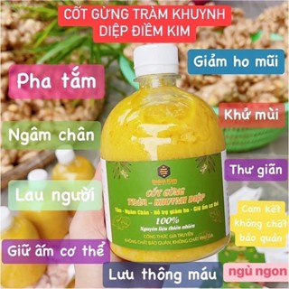 Cốt Gừng Tràm Khuynh Diệp Điềm Kim 500ml- Pha Tắm Bé, Ngâm Chân, Giữ ấm