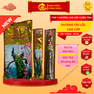  Hương tài lộc Thu Hiền ít khói thanh khiết bình an đậu tàn trắng nhang thu hiền tài lộc 38cm 