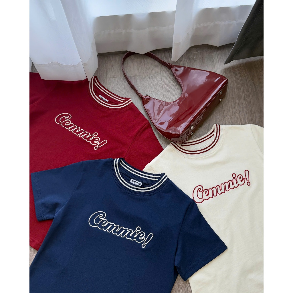 Áo Baby Tee CEMMERY Local Brand Chính Hãng Cemmie Baby Tee Vải Cotton 2 chiều Cổ Dệt Hình Thêu 3 Màu | BigBuy360 - bigbuy360.vn