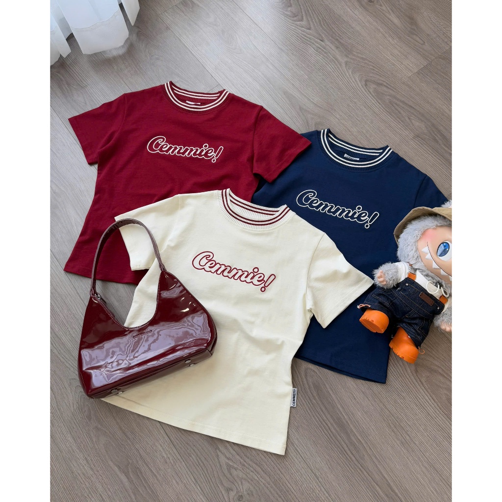 Áo Baby Tee CEMMERY Local Brand Chính Hãng Cemmie Baby Tee Vải Cotton 2 chiều Cổ Dệt Hình Thêu 3 Màu | BigBuy360 - bigbuy360.vn