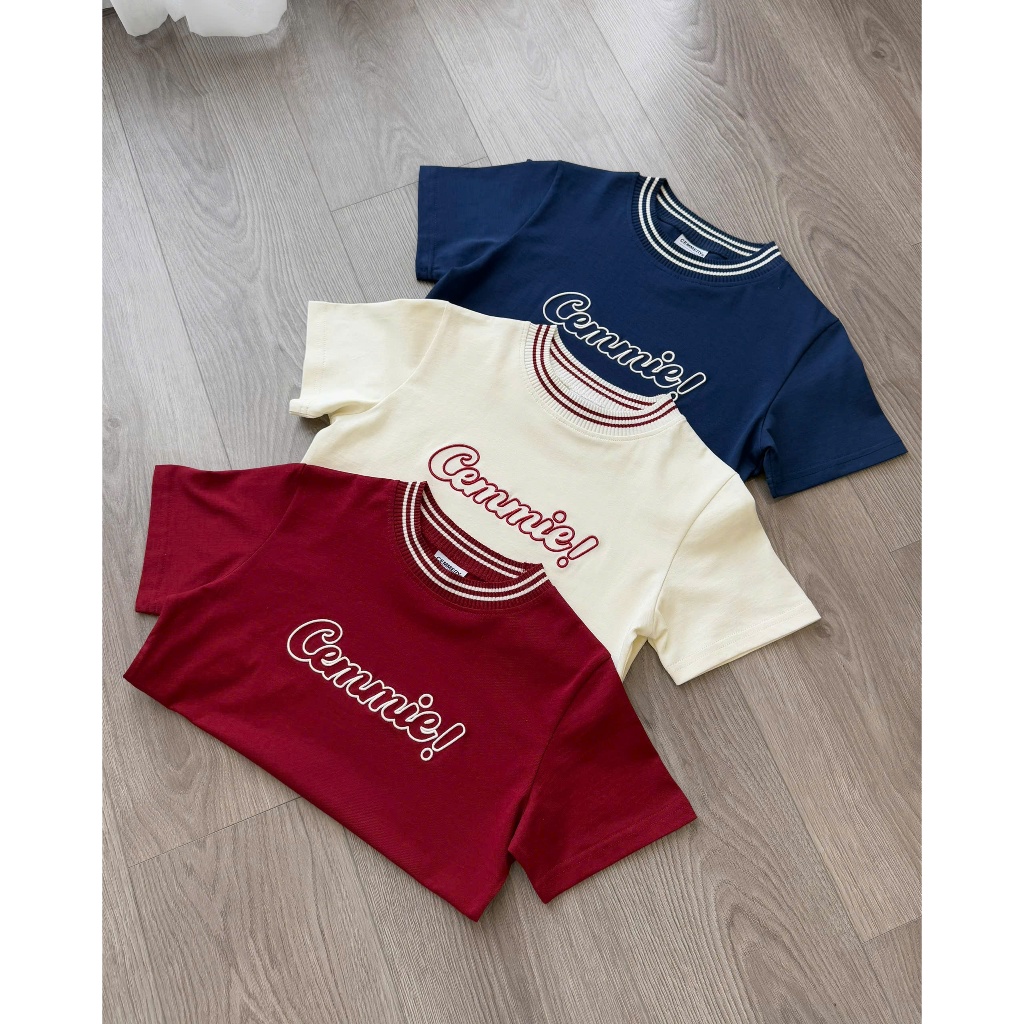 Áo Baby Tee CEMMERY Local Brand Chính Hãng Cemmie Baby Tee Vải Cotton 2 chiều Cổ Dệt Hình Thêu 3 Màu | BigBuy360 - bigbuy360.vn