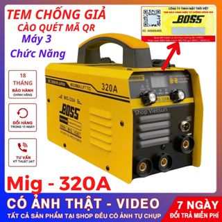 Máy hàn Mig 3 chức năng Boss 320A, Hàng chính hàng Nhật Bản.