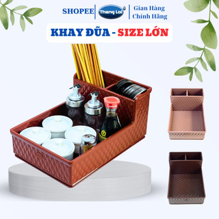  Khay Đựng Đũa Muỗng Gia Vị Size Lớn 32x22x15cm dành cho nhà hàng quán ăn Nhựa Thắng Lợi TL076 