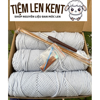 Bộ nguyên liệu móc khăn COTTON LOVE 100gr