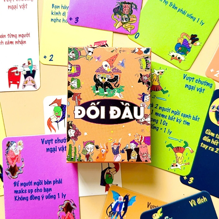 Bộ bài Đối Đầu drinking game cho nhóm bạn uống bia boardgame nhậu tụp họp bạn bè liên hoan